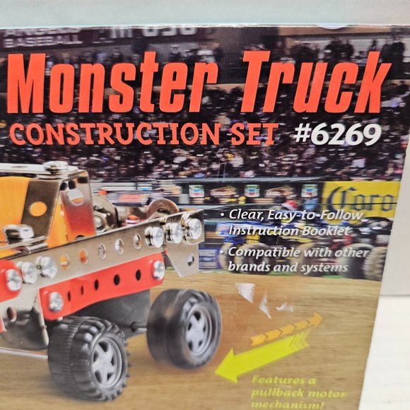 New Monster Truck Construction Set #6269 Stainless Steel 94pcs Pullback Motor - Picture 3 of 13